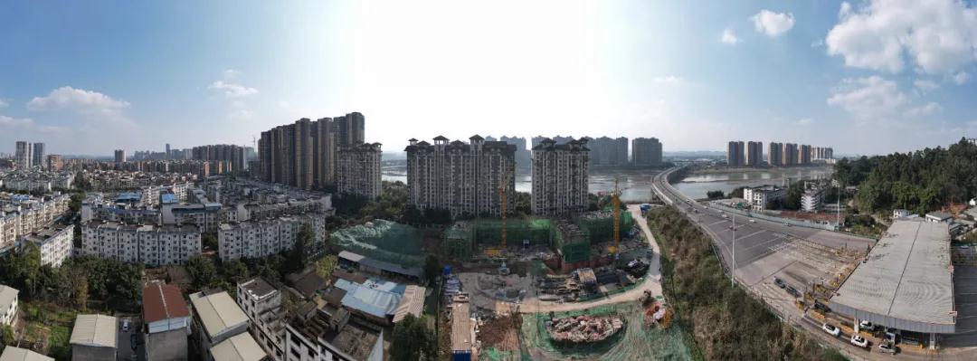 新建樂山市市中區(qū)肖壩小學(xué)項目建設(shè)現(xiàn)場航拍圖